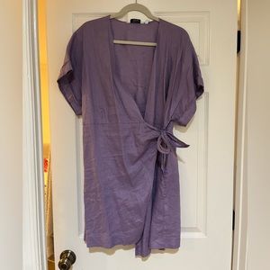 & Other Stories Lilac Linen Mini Dress